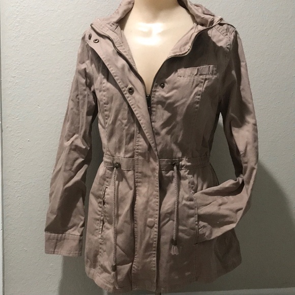 BSweet Jackets & Blazers - Styles for less beige hooded utility jacket NWT